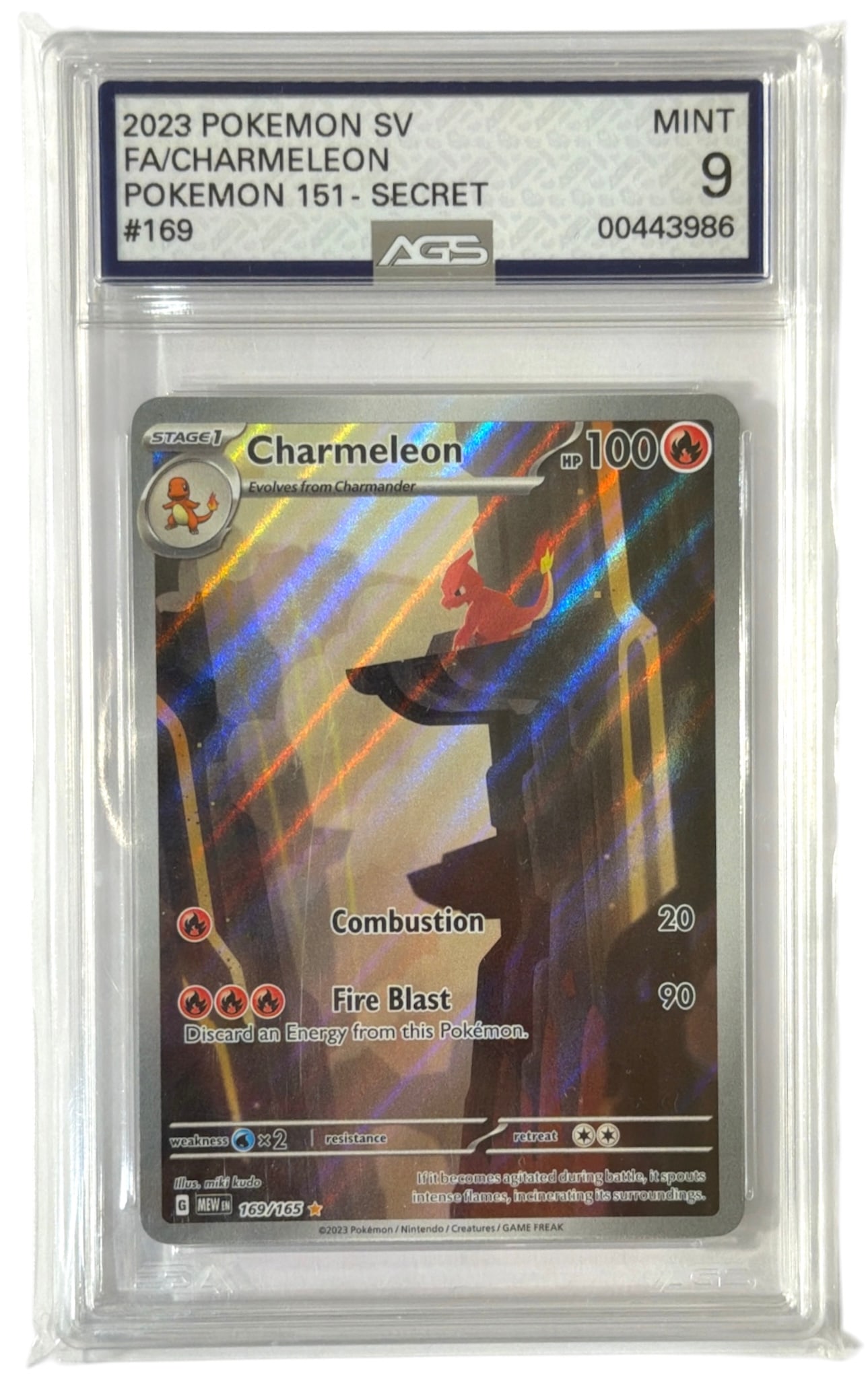 2023 Charmeleon | Pokemon SV | No. 169 | Graded 9: 2023 Charmeleon | Pokemon SV | No. 169 | Graded 9