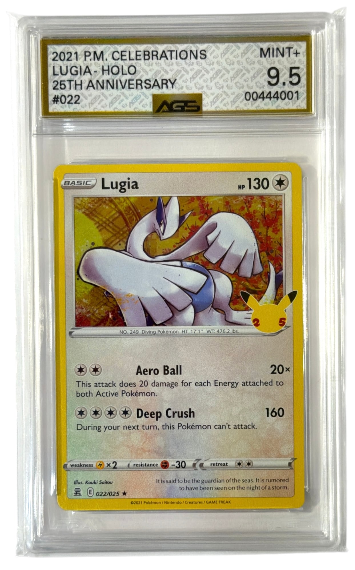 2021 Lugia | Pokemon Celebrations HOLO | No. 22 | Graded 9.5: 2021 Lugia | Pokemon Celebrations HOLO | No. 22 | Graded 9.5
