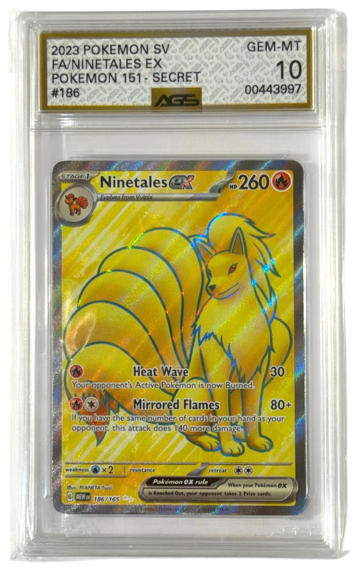 2023 Ninetales | Pokemon SV | No. 186 | Graded 10: 2023 Ninetales | Pokemon SV | No. 186 | Graded 10