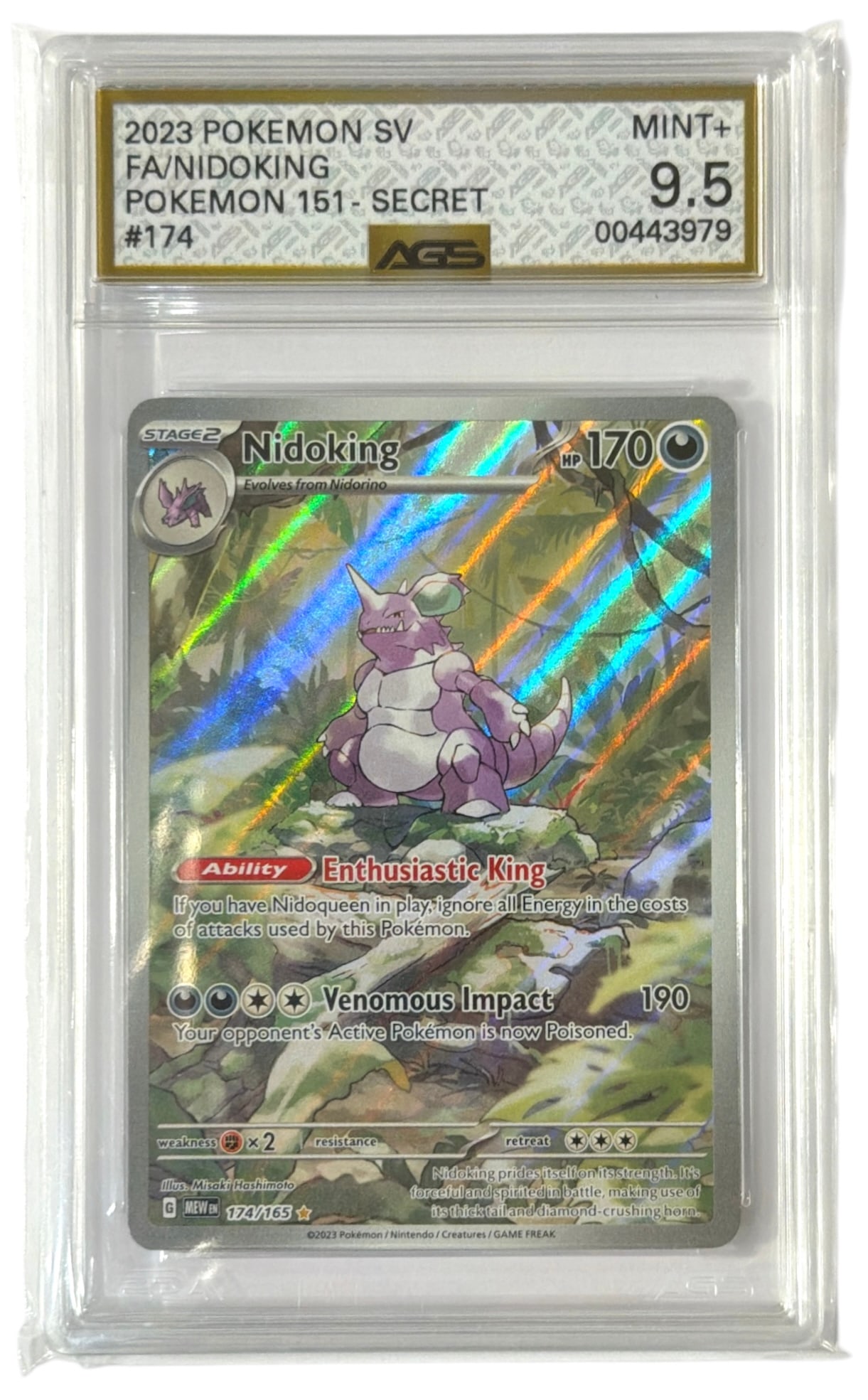 2023 Nidoking | Pokemon SV | No. 174 | Graded 9.5: 2023 Nidoking | Pokemon SV | No. 174 | Graded 9.5