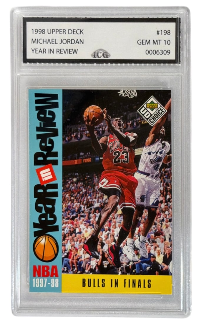 1998 Upper Deck Michael Jordan | No. 198 | Graded 10: 1998 Upper Deck Michael Jordan | No. 198 | Graded 10