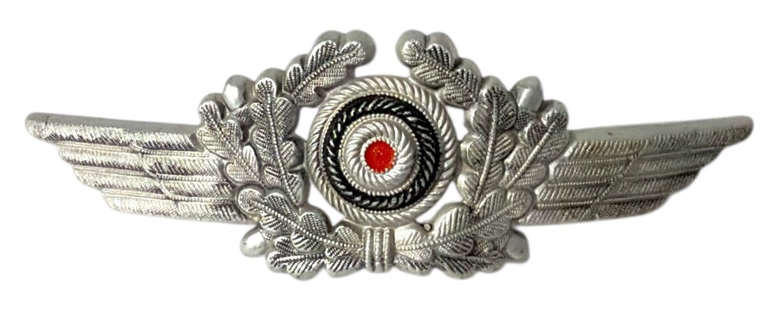 WWII Era German Luftwaffe Visor Cap Insignia: WWII Era German Luftwaffe Visor Cap Insignia