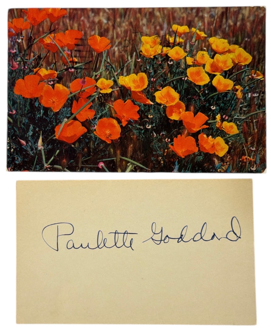 Celebrity Autographs of Helen Hayes and Paulette Goddard | no coa: AUTHENTICATION HAS NOT BEEN PERFORMED TO GUARANTEE VERIFICATION | All purchases are made at the buyers discretion