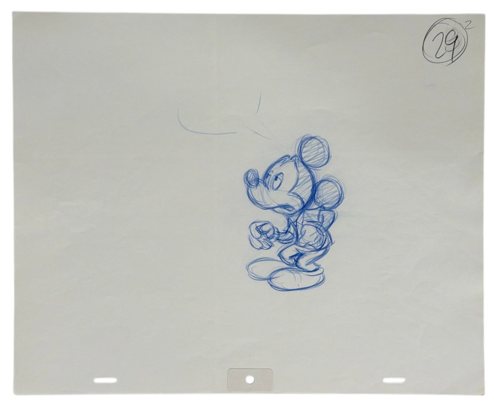 Walt Disney Studios Original Hand Drawn Animation Cel of Mickey Mouse: Walt Disney Studios Original Hand Drawn Animation Cel of Mickey Mouse