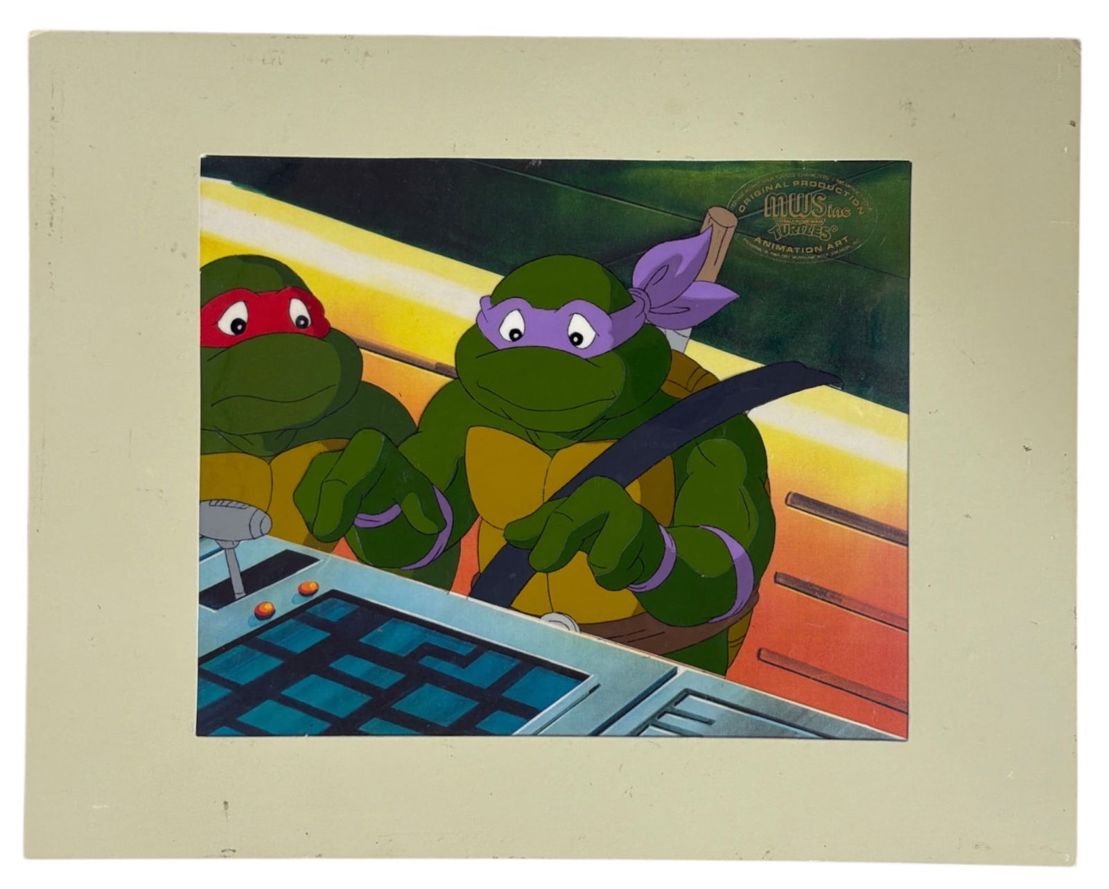 Original Animation Cel From The 1987 Teenage Mutant Ninja Turtles: Original Animation Cel From The 1987 Teenage Mutant Ninja Turtles