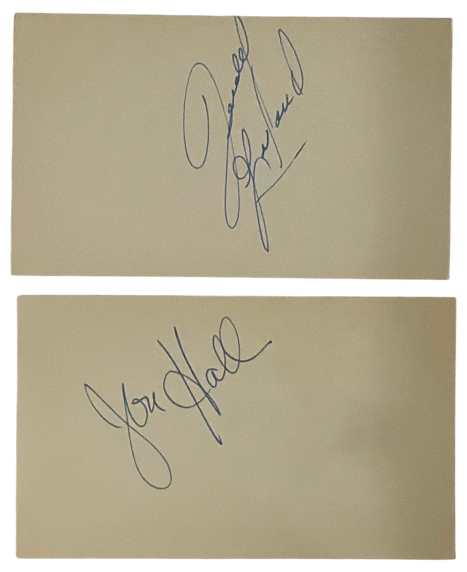 Signed Card By Judy Garland and Jon Hall | no coa: AUTHENTICATION HAS NOT BEEN PERFORMED TO GUARANTEE VERIFICATION | All purchases are made at the buyers discretion