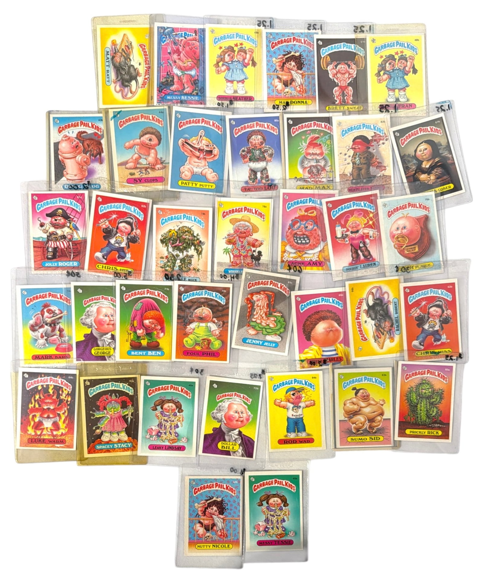 Topps Garbage Pail Kids Trading Card Collection: AUTHENTICATION HAS NOT BEEN PERFORMED TO GUARANTEE VERIFICATION | All purchases are made at the buyers discretion