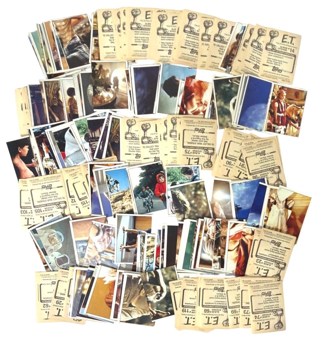 1982 E.T. the Extra-Terrestrial Topps Sticker Card Collection: AUTHENTICATION HAS NOT BEEN PERFORMED TO GUARANTEE VERIFICATION | All purchases are made at the buyers discretion