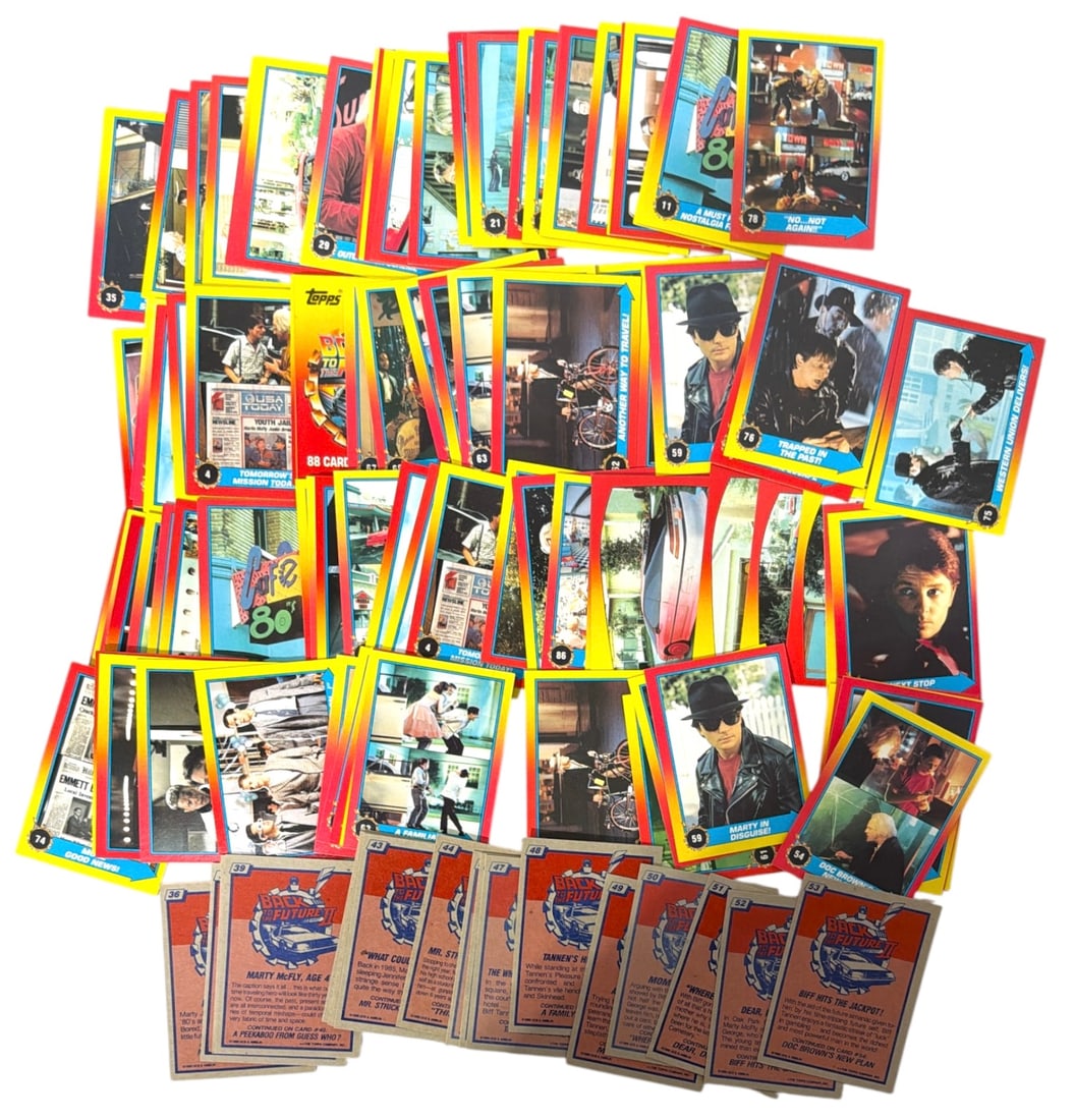 1989 Topps Back to the Future Part II Trading Card Collection: AUTHENTICATION HAS NOT BEEN PERFORMED TO GUARANTEE VERIFICATION | All purchases are made at the buyers discretion