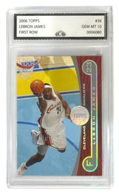 2006 Topps First Row Lebron James | No. 36 | Graded 10