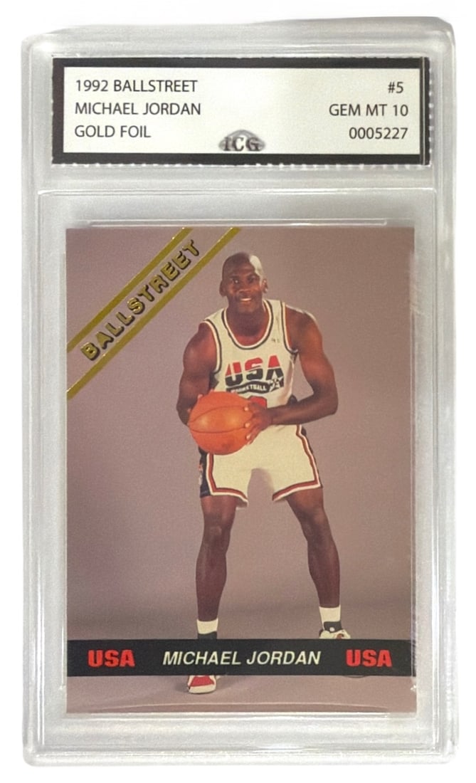 1992 Ballstreet Michael Jordan Gold Foil | No. 5 | Graded 10 (1 of 2)