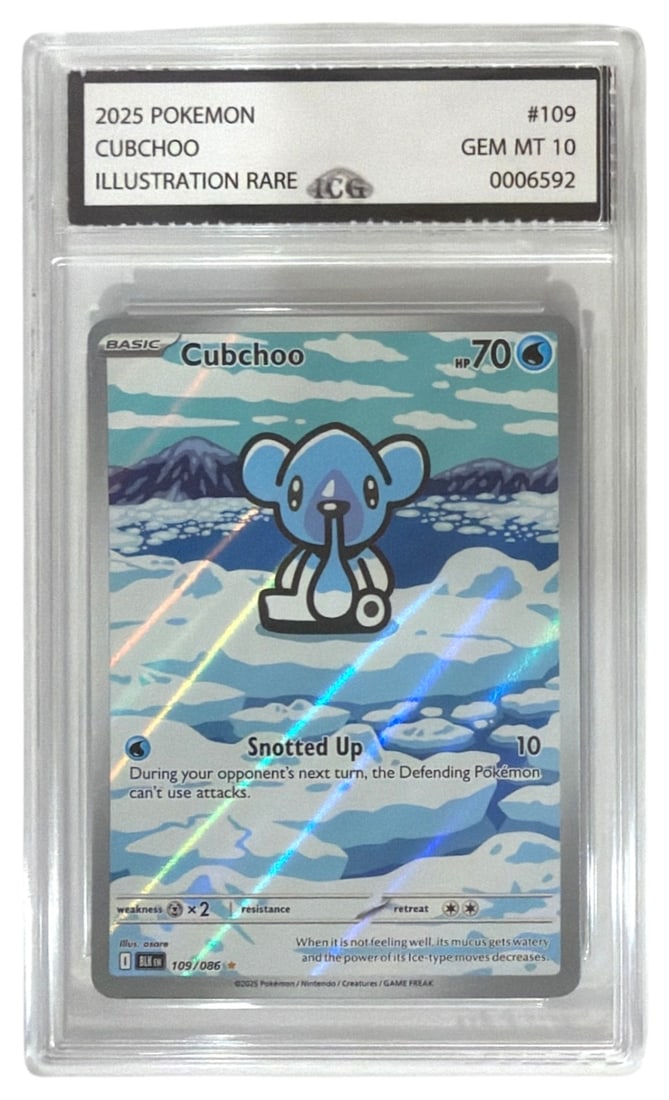 2025 Pokemon Illustration RARE Cubchoo | No. 109 | Graded 10: 2025 Pokemon Illustration RARE Cubchoo | No. 109 | Graded 10