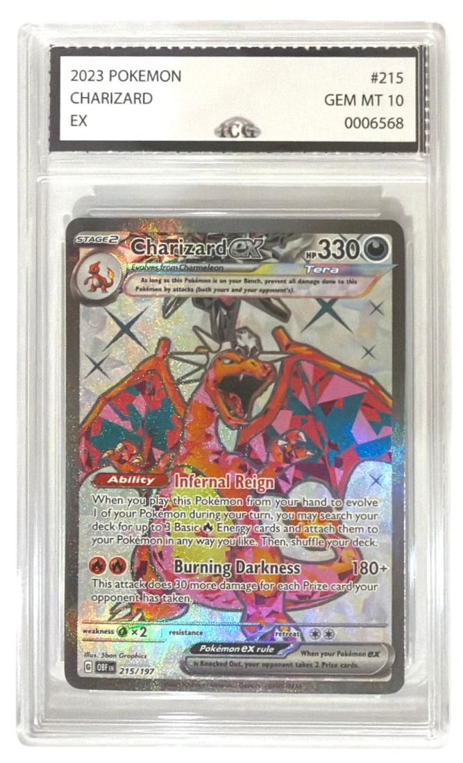 2023 Pokemon Charizard EX | No. 215 | Graded 10: 2023 Pokemon Charizard EX | No. 215 | Graded 10