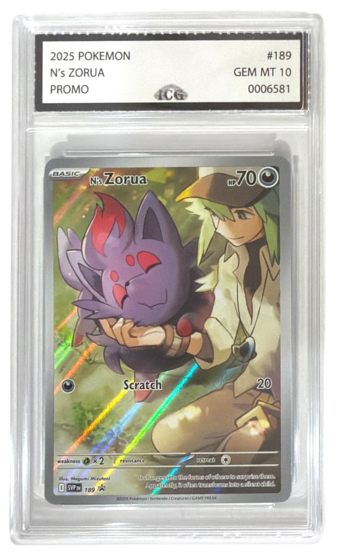 2025 Pokemon PROMO Ns Zorua | No. 189 | Graded 10: 2025 Pokemon PROMO Ns Zorua | No. 189 | Graded 10