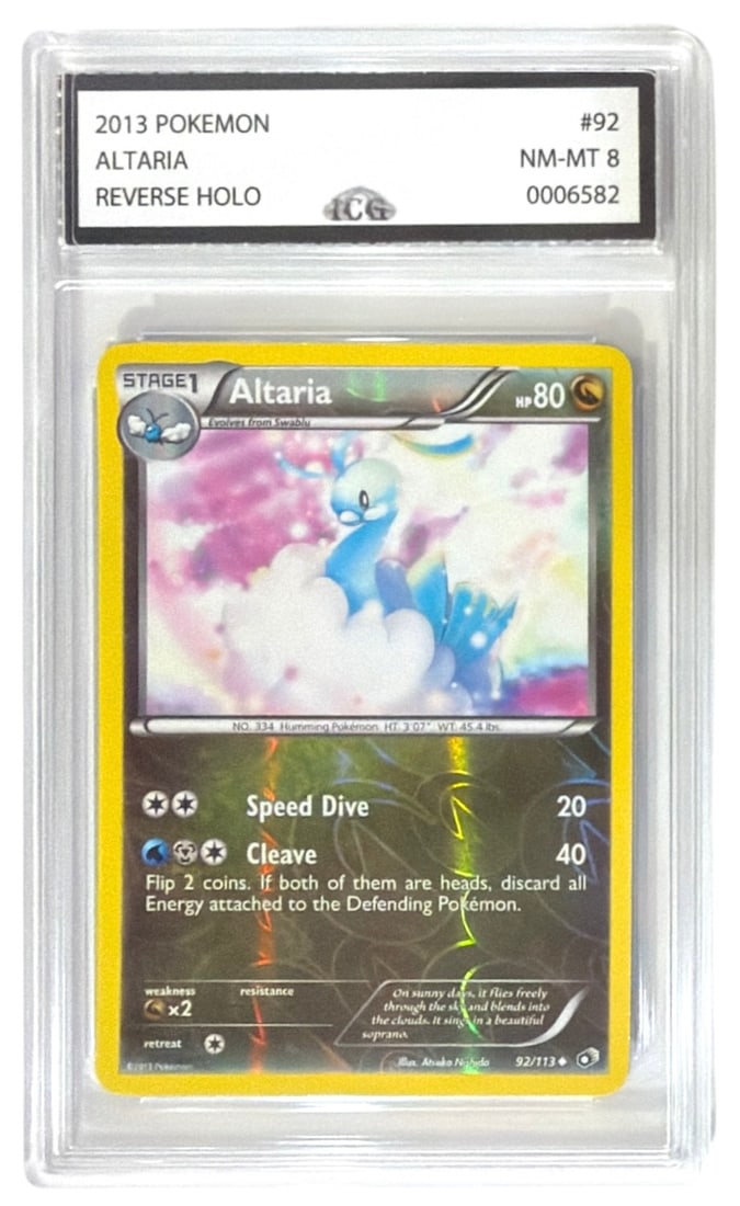 2013 Pokemon Altaria Reverse HOLO | No. 92 | Graded 8: 2013 Pokemon Altaria Reverse HOLO | No. 92 | Graded 8