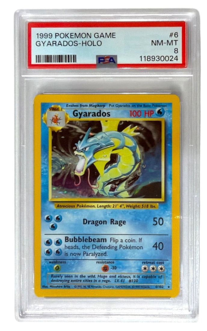 1999 Pokemon Game Gyarados HOLO | No. 6 | Graded 8: 1999 Pokemon Game Gyarados HOLO | No. 6 | Graded 8