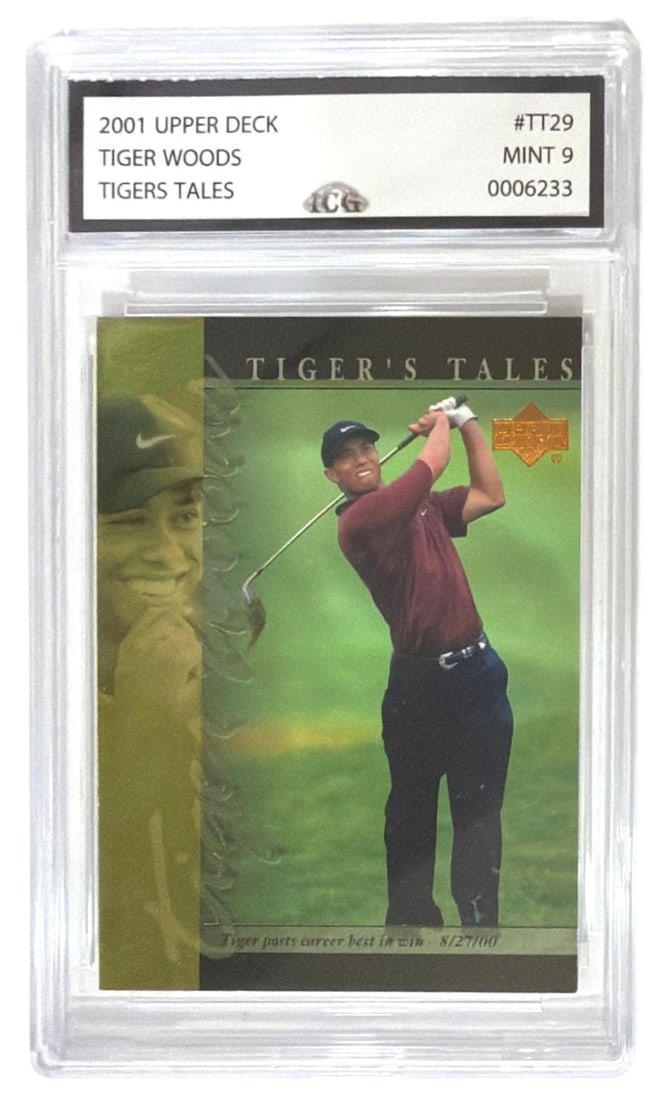 2001 Upper Deck Tiger Tales Tiger Woods | No. TT29 | Graded 9 (1 of 2)