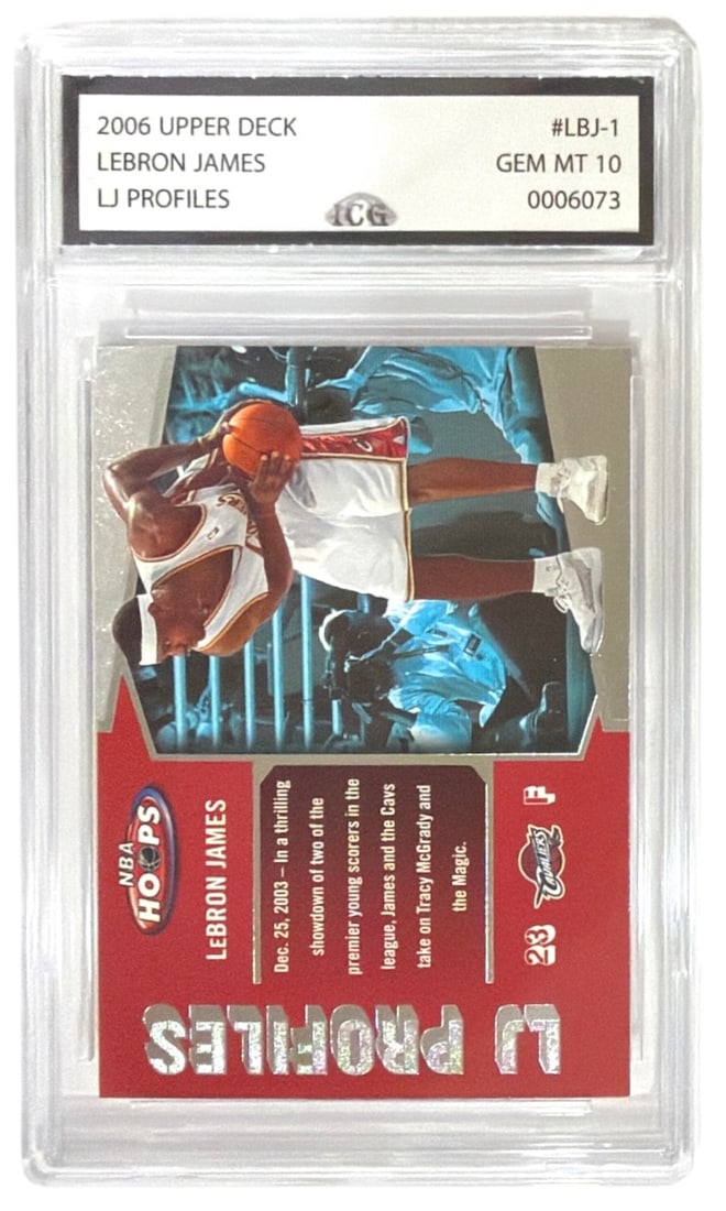 2006 Upper Deck LJ Profiles Lebron James | No. LBJ 1 | Graded 10: 2006 Upper Deck LJ Profiles Lebron James | No. LBJ 1 | Graded 10