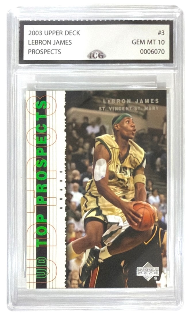 2003 Upper Deck Prospects Lebron James | No. 3 | Graded 10: 2003 Upper Deck Prospects Lebron James | No. 3 | Graded 10