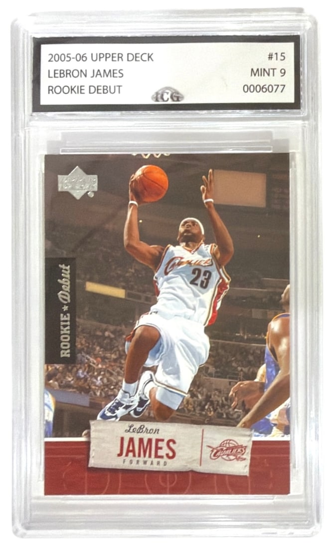 2005 to 06 Upper Deck Rookie Debut Lebron James | No. 15 | Graded 9 (1 of 2)