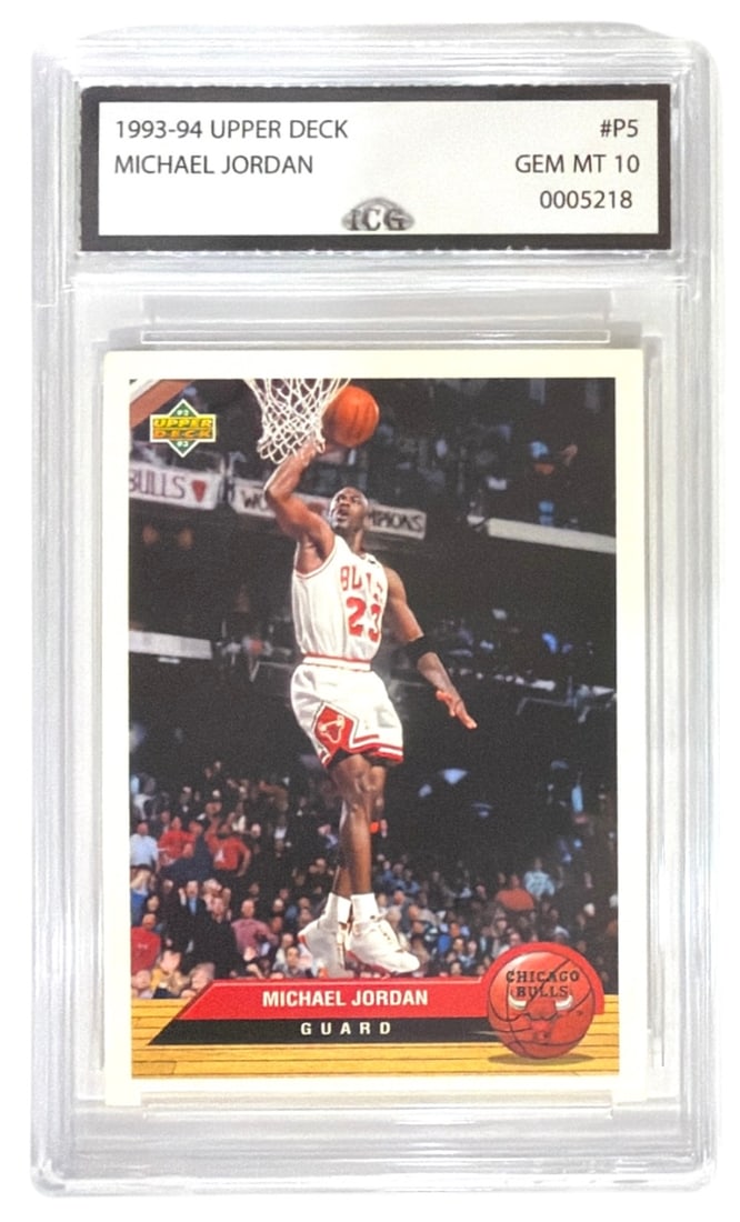 1993 to 94 Upper Deck Michael Jordan | No. P5 | Graded 10: 1993 to 94 Upper Deck Michael Jordan | No. P5 | Graded 10