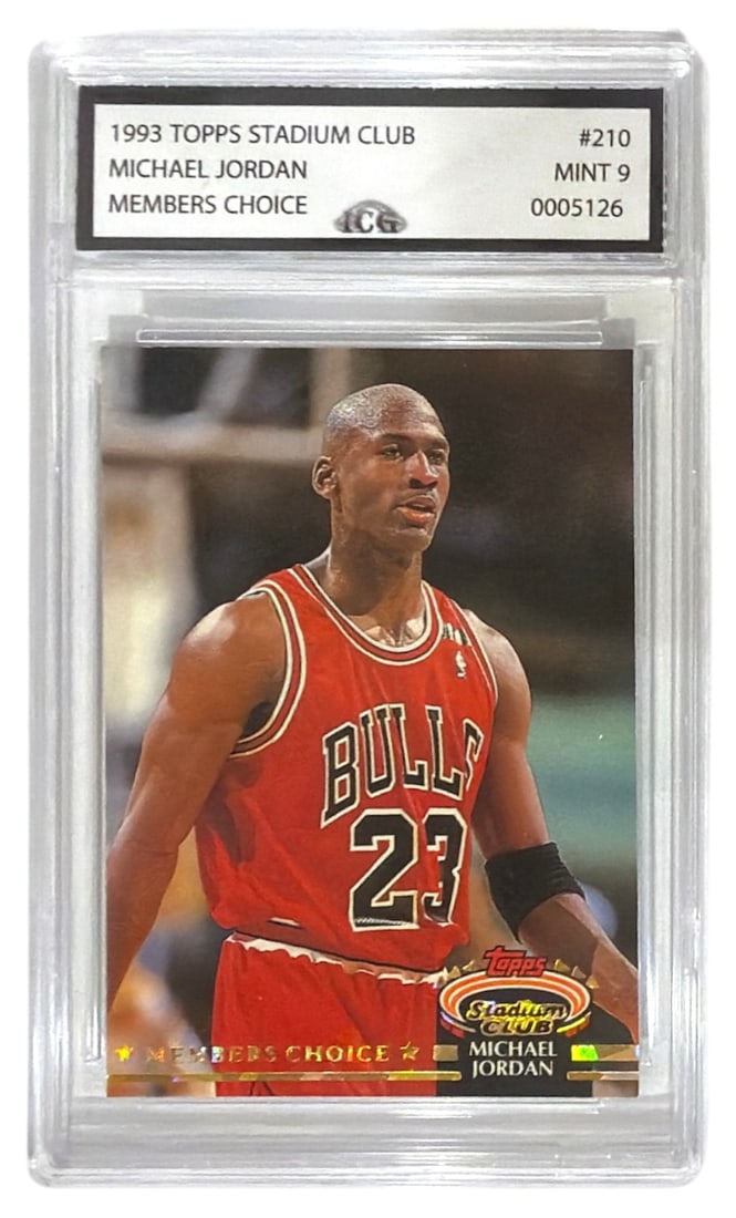 1993 Topps Stadium Club Members Choice Michael Jordan | No. 210 | Graded 9: 1993 Topps Stadium Club Members Choice Michael Jordan | No. 210 | Graded 9