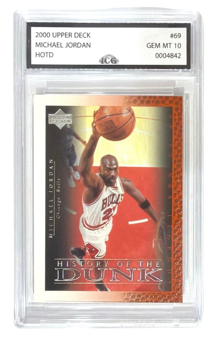 2000 Upper Deck HIstory of the Dunk MIchael Jordan | No. 69 | Graded 10: 2000 Upper Deck HIstory of the Dunk MIchael Jordan | No. 69 | Graded 10