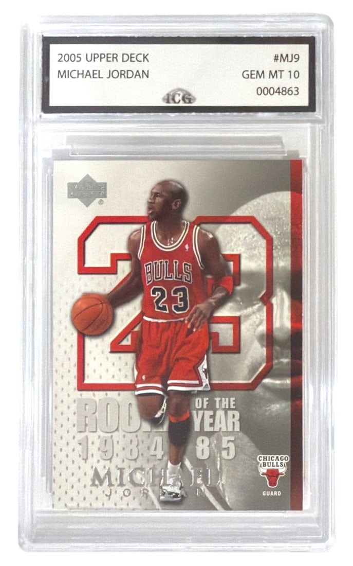 2005 Upper Deck Rookie of the Year Michael Jordan | No. MJ9 | Graded 10: 2005 Upper Deck Rookie of the Year Michael Jordan | No. MJ9 | Graded 10