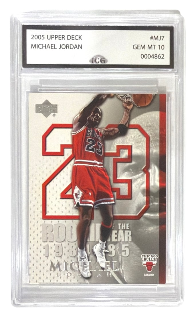 2005 Upper Deck Rookie of the Year MIchael Jordan | No. MJ7 | Graded 10: 2005 Upper Deck Rookie of the Year MIchael Jordan | No. MJ7 | Graded 10