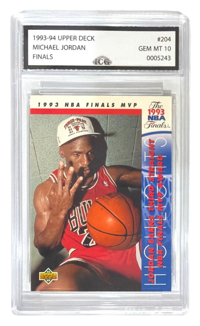 1993 to 94 Upper Deck Finals Michael Jordan | No. 204 | Graded 10: 1993 to 94 Upper Deck Finals Michael Jordan | No. 204 | Graded 10