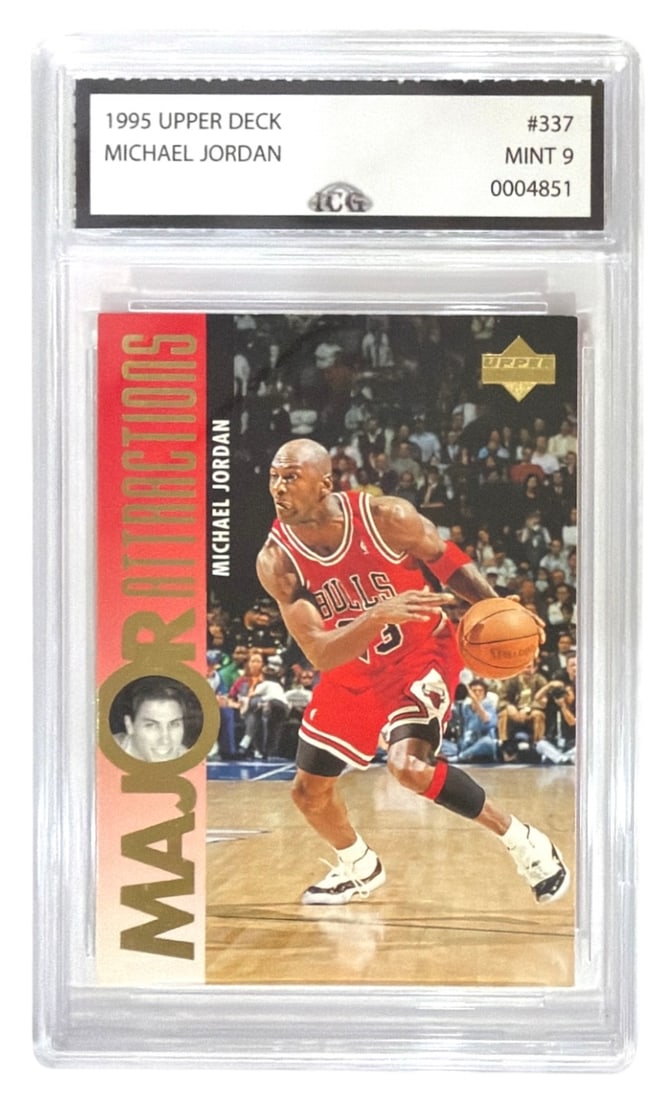 1995 Upper Deck Major Attractions Michael Jordan | No. 337 | Graded 9: 1995 Upper Deck Major Attractions Michael Jordan | No. 337 | Graded 9