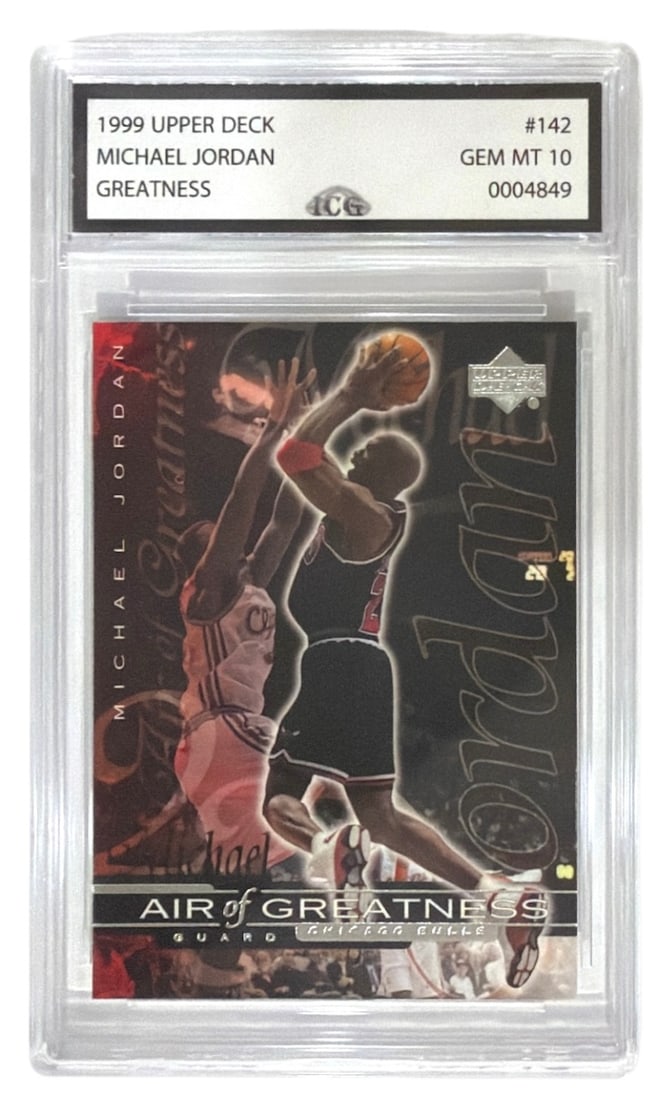 1999 Upper Deck Greatness Michael Jordan | No. 142 | Graded 10: 1999 Upper Deck Greatness Michael Jordan | No. 142 | Graded 10