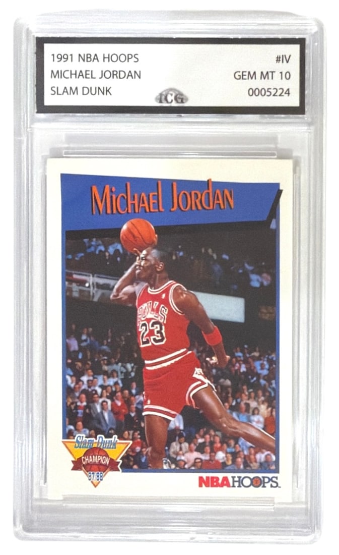 1997 NBA Hoops Slam Dunk MIchael Jordan | No. IV | Graded 10: 1997 NBA Hoops Slam Dunk MIchael Jordan | No. IV | Graded 10