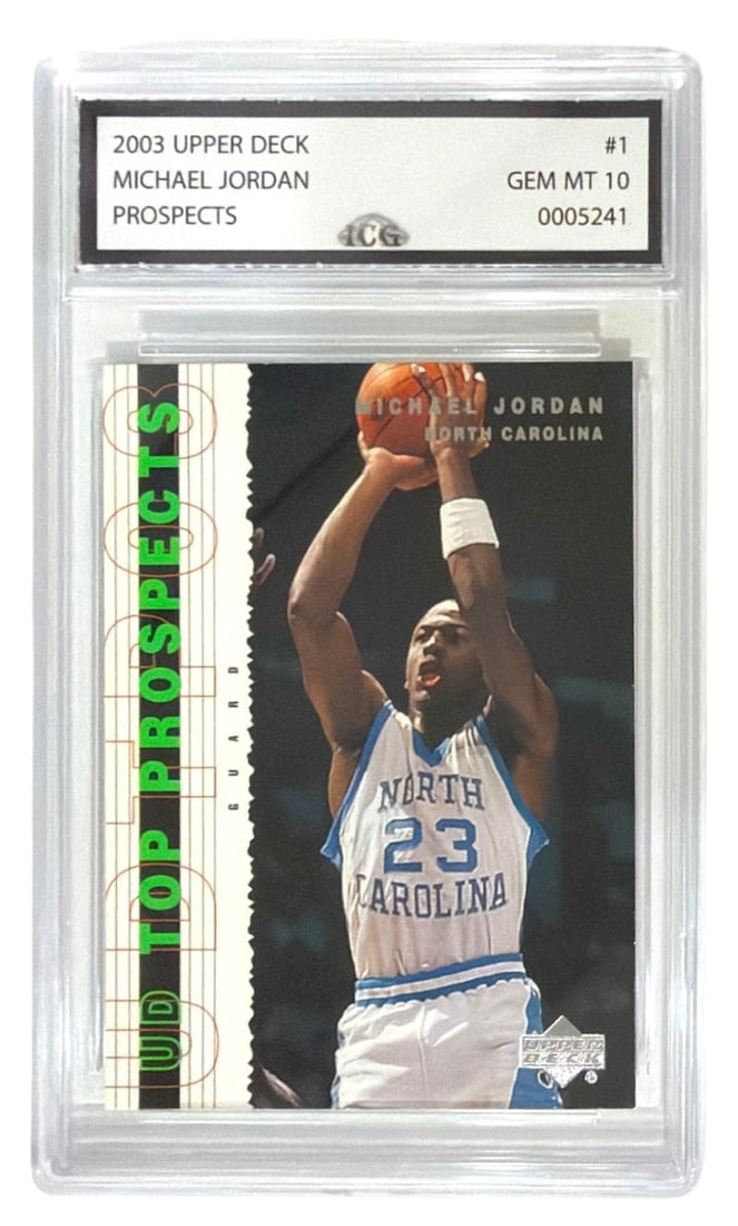 2003 Upper Deck Prospects Michael Jordan | No. 1 | Graded 10: 2003 Upper Deck Prospects Michael Jordan | No. 1 | Graded 10