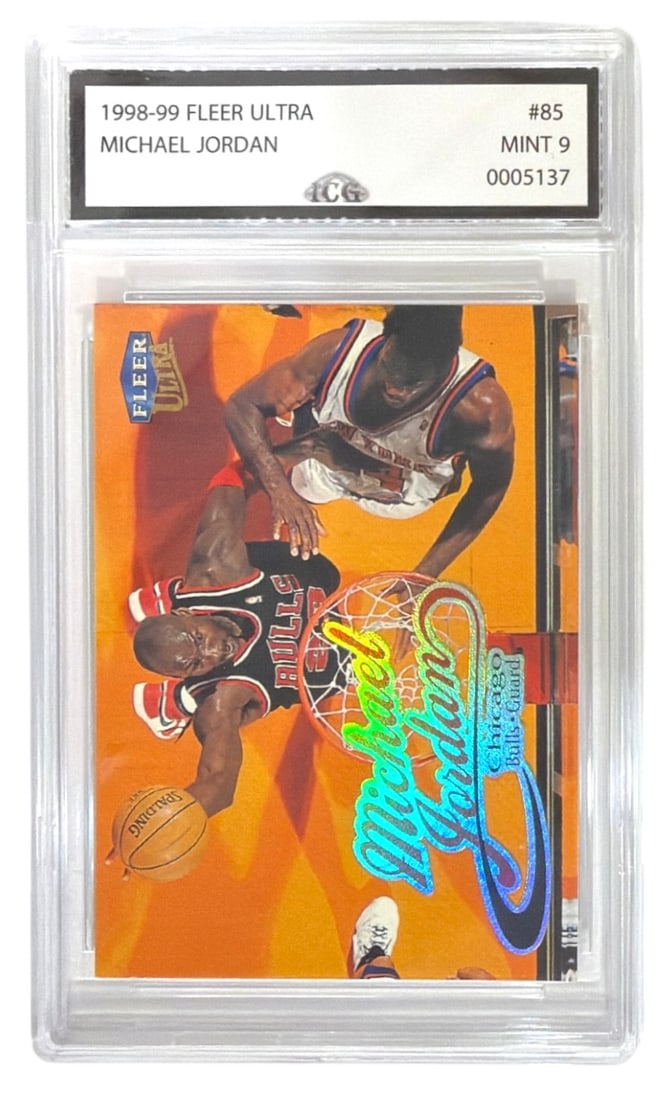 1998 to 99 Fleers Ultra Michael Jordan | No. 85 | Graded 9: 1998 to 99 Fleers Ultra Michael Jordan | No. 85 | Graded 9