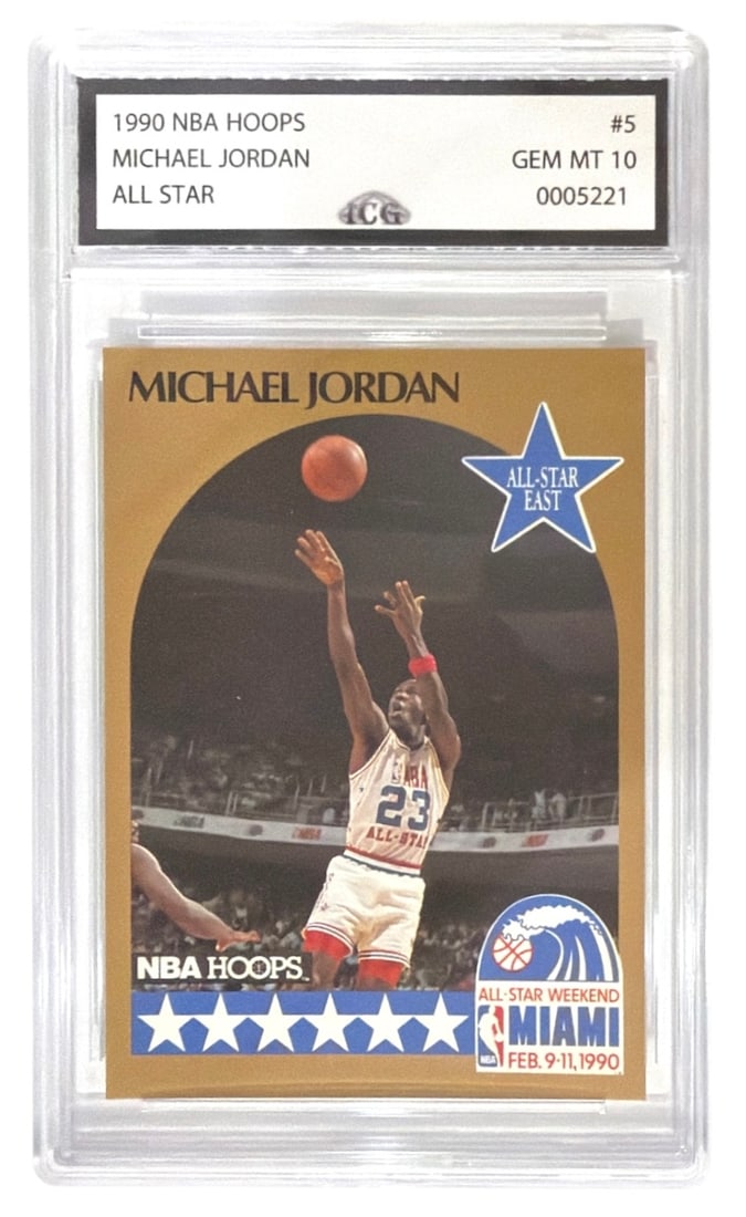 1990 NBA Hoops All Star Michael Jordan | No. 5 | Graded 10: 1990 NBA Hoops All Star Michael Jordan | No. 5 | Graded 10