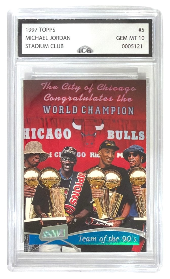 1997 Topps Stadium Club Michael Jordan | No. 5 | Graded 10 (1 of 2)