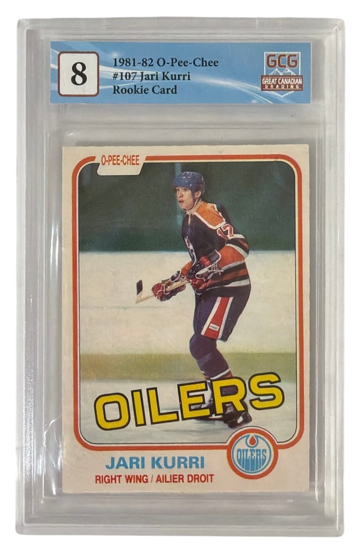 1981 to 82 O Pee Chee Jari Kurri Rookie Card | No. 107 | Graded 8 (1 of 2)