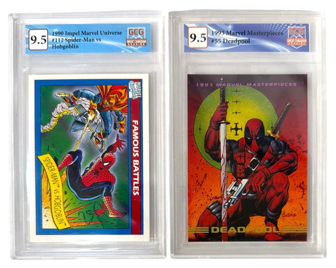 Graded Marvel Universe Spider Man vs. Hobgoblin and Marvel Masterpieces Deadpool | Graded 9.5 (1 of 2)
