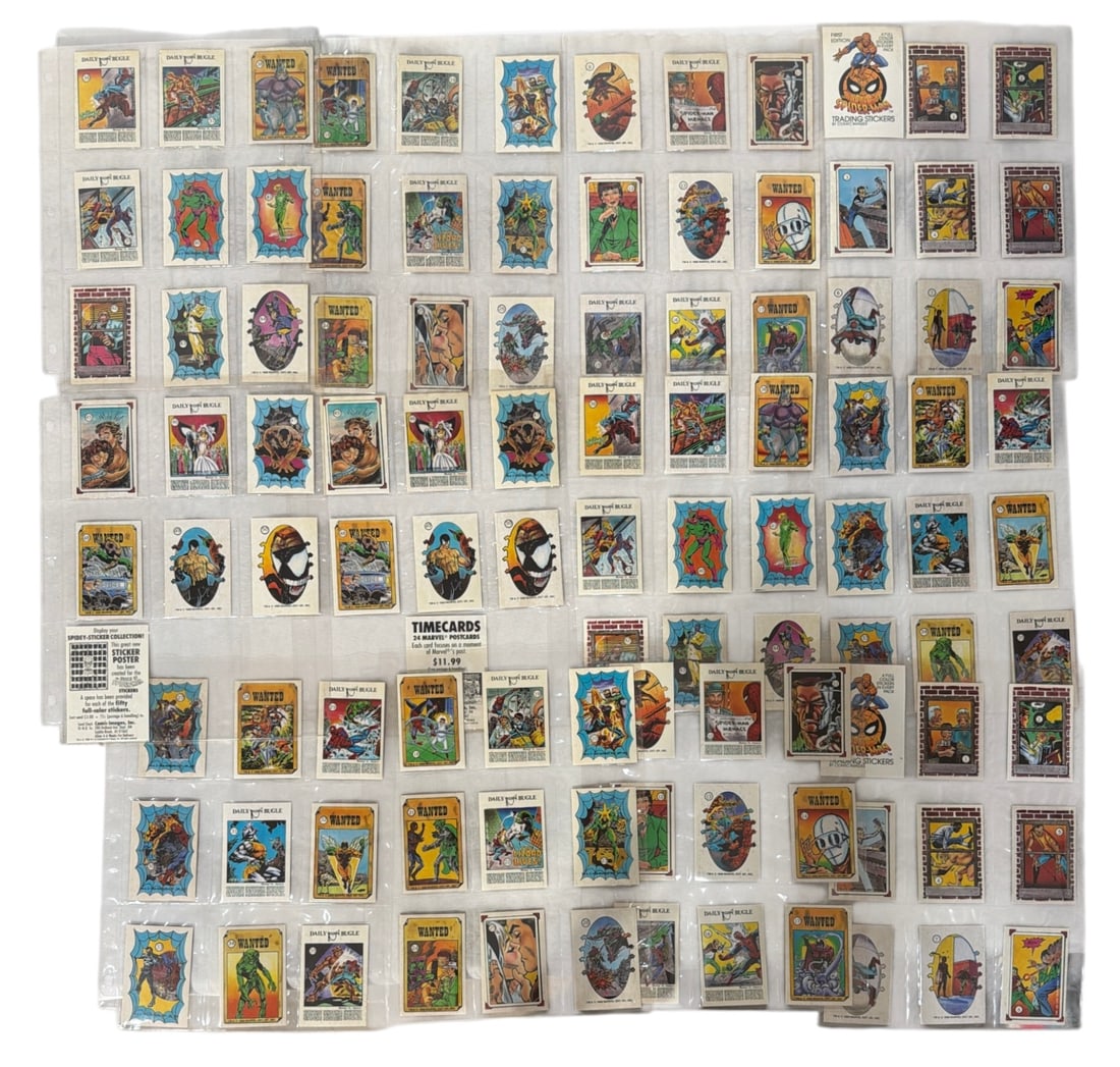1988 Marvel Comic Images Spider Man Trading Stickers (1 of 2)