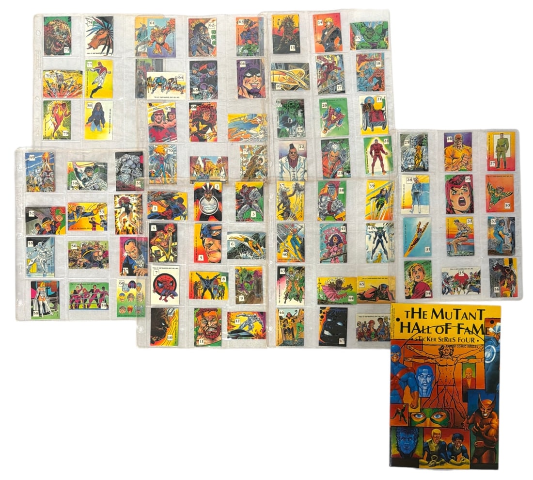1987 Comic Images The Mutant Hall of Fame and The Mutant Hall of Fame Sticker Series 4 Sticker Album (1 of 2)