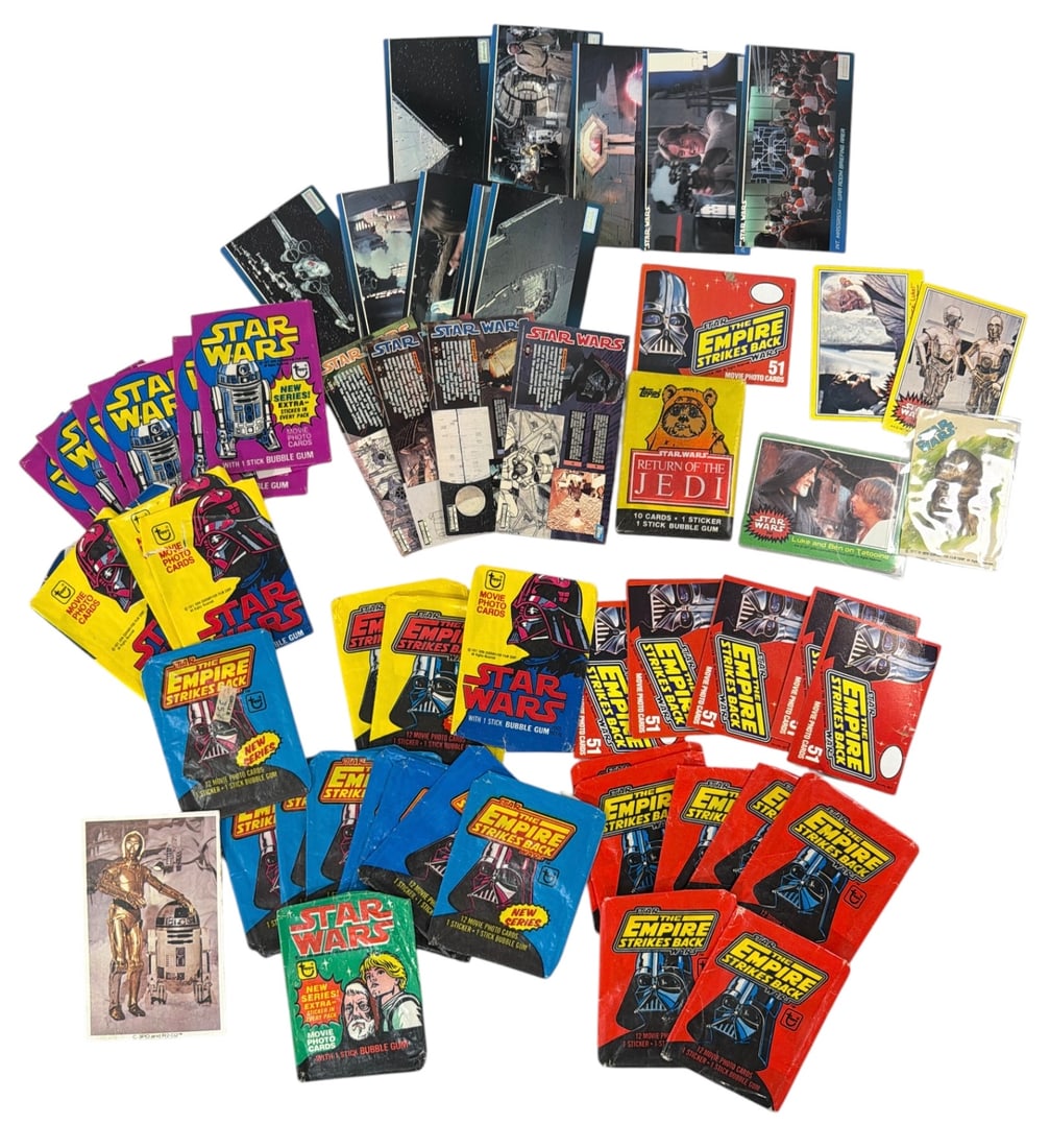 Star Wars Wax Trading Card Covers and Trading Card Collection (1 of 1)