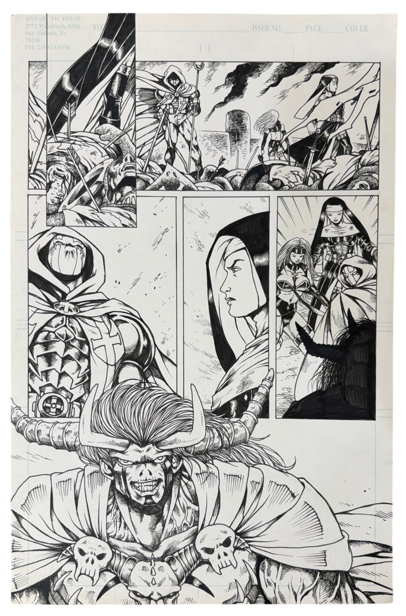 Original Art of Ben Dunn | Warrior Nun Areala and Avengelyne | No.1 Pg.18 (1 of 3)