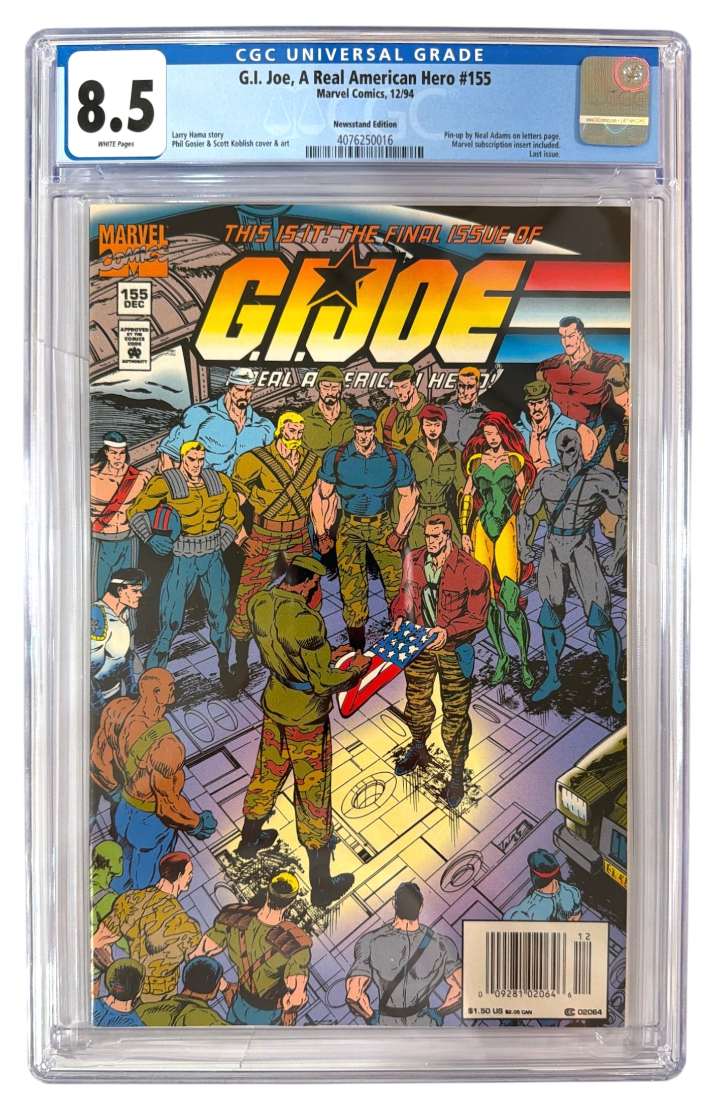 Marvel Comics G.I. Joe A Real American Hero | No. 155 | Graded 8.5 (1 of 2)