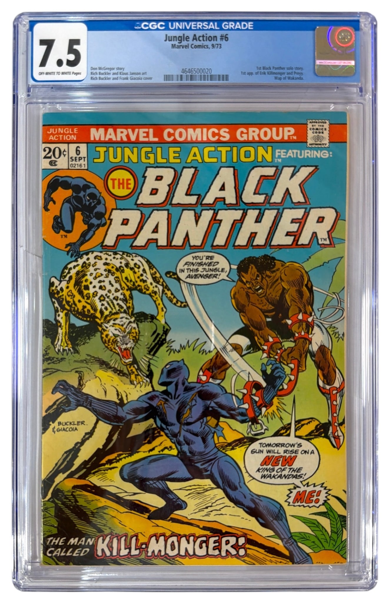 Marvel Comics Jungle Action | No. 6 | Graded 7.5: Marvel Comics Jungle Action | No. 6 | Graded 7.5