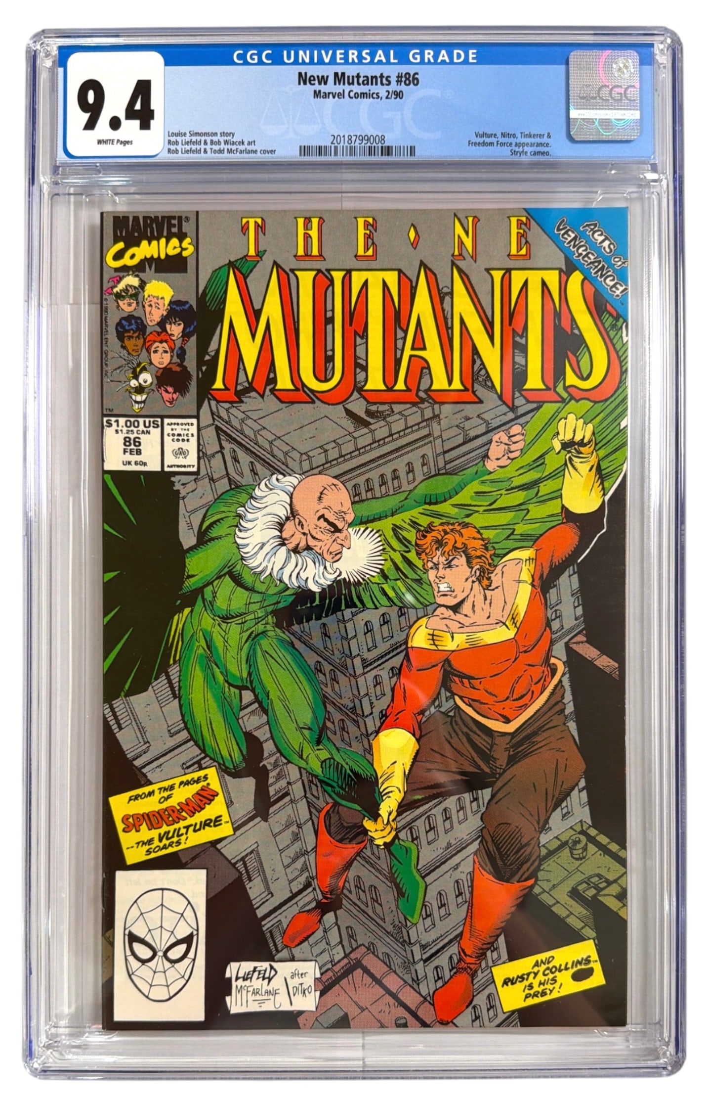 Marvel Comics New Mutants | No. 86 | Graded 9.4 (1 of 2)