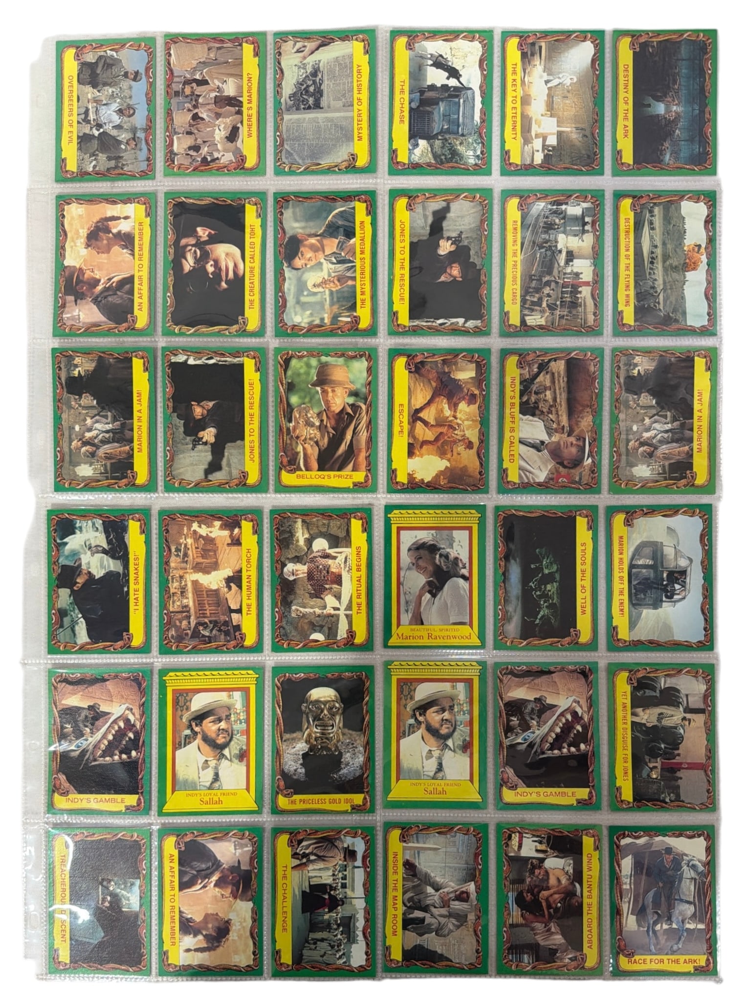 1981 Topps Raiders of the Lost Ark Trading Card Collection: 1981 Topps Raiders of the Lost Ark Trading Card Collection