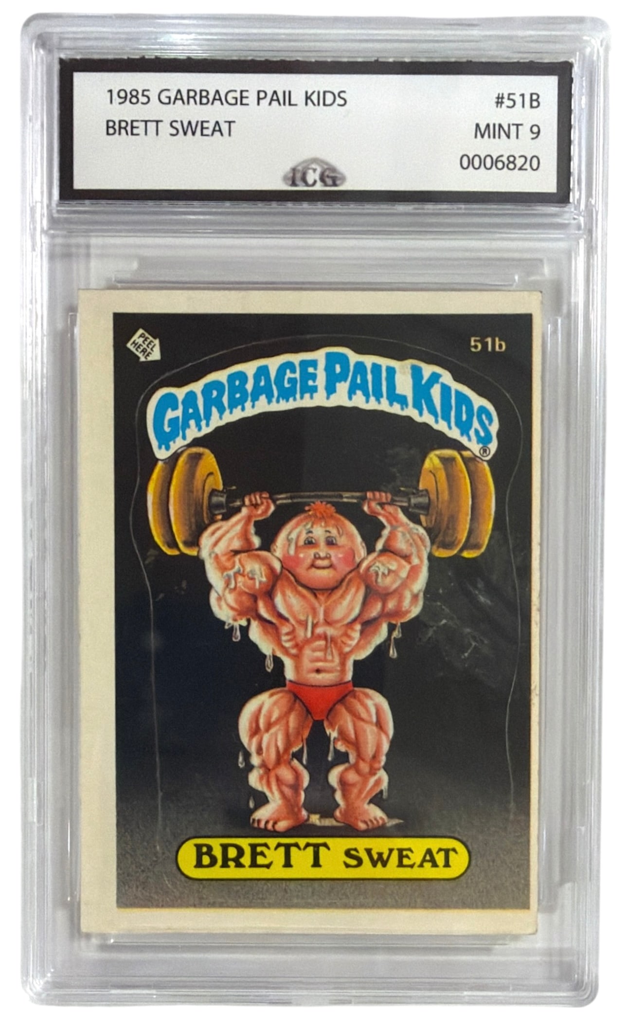 1985 Garbage Pail Kids Brett Sweat | No. 51B | Graded 9 (1 of 2)