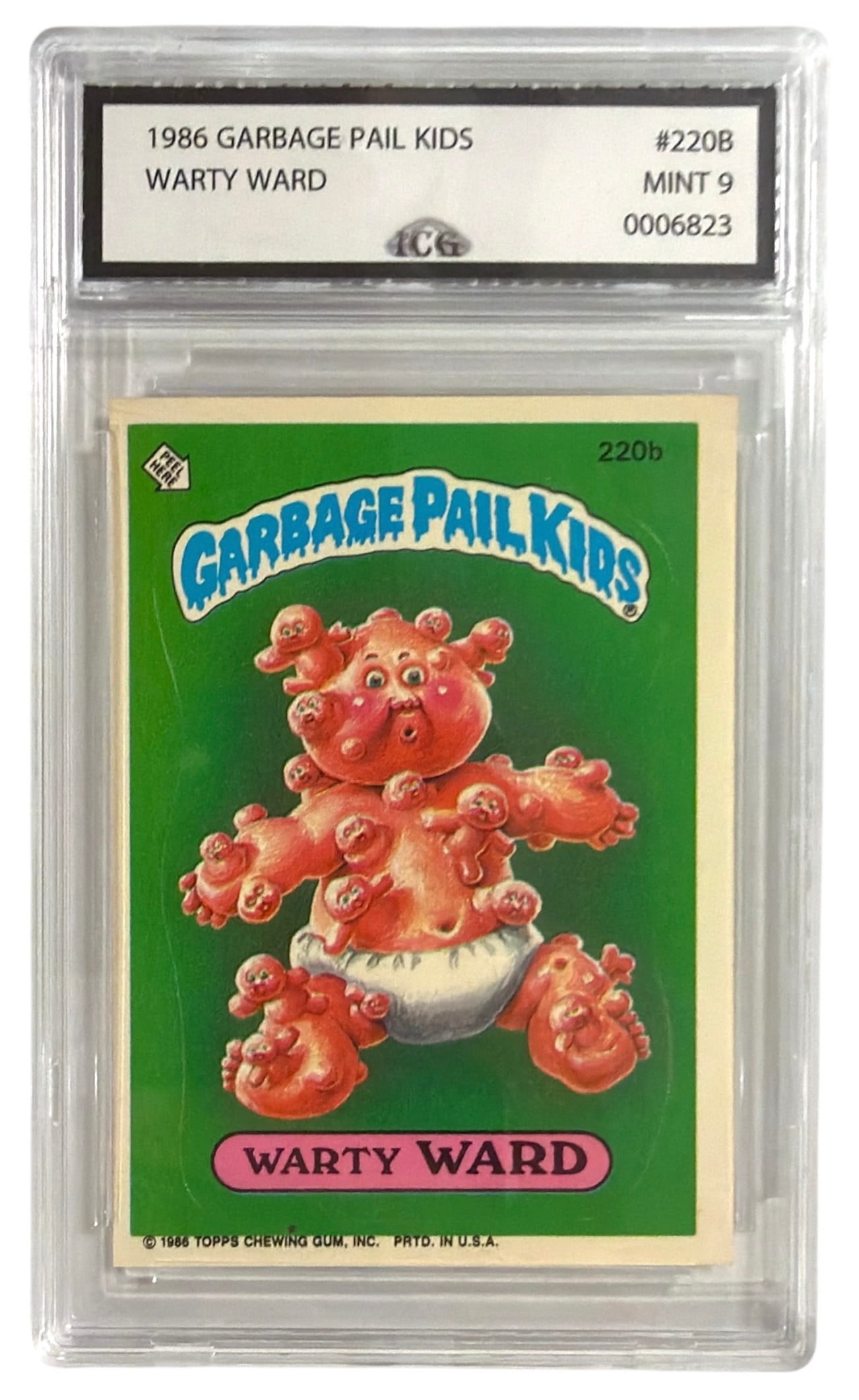 1986 Garbage Pail Kids Warty Ward | No. 220B | Graded 9 (1 of 2)