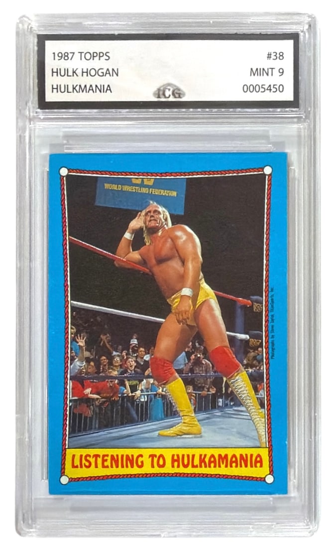 1987 Topps Listening To Hulkamania Hulk Hogan | No. 38 | Graded 9 (1 of 2)